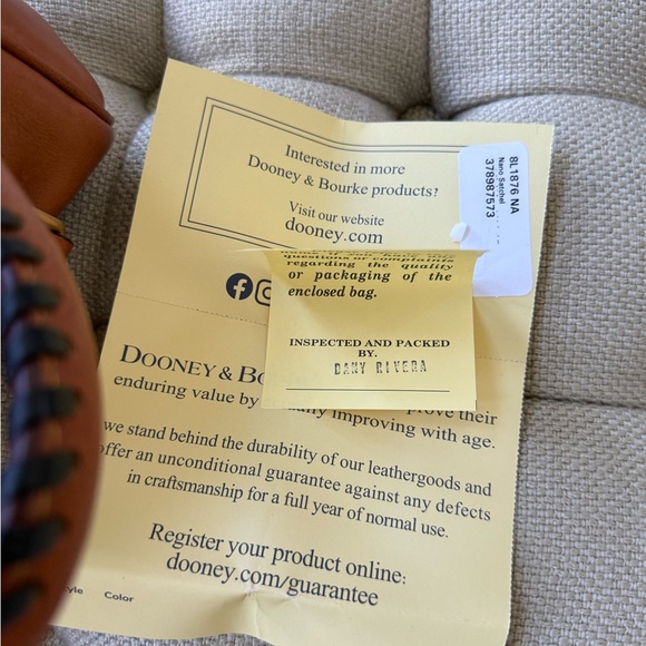 NWT Dooney & Bourke Nano Florentine Satchel in Natural - Picture 11 of 16